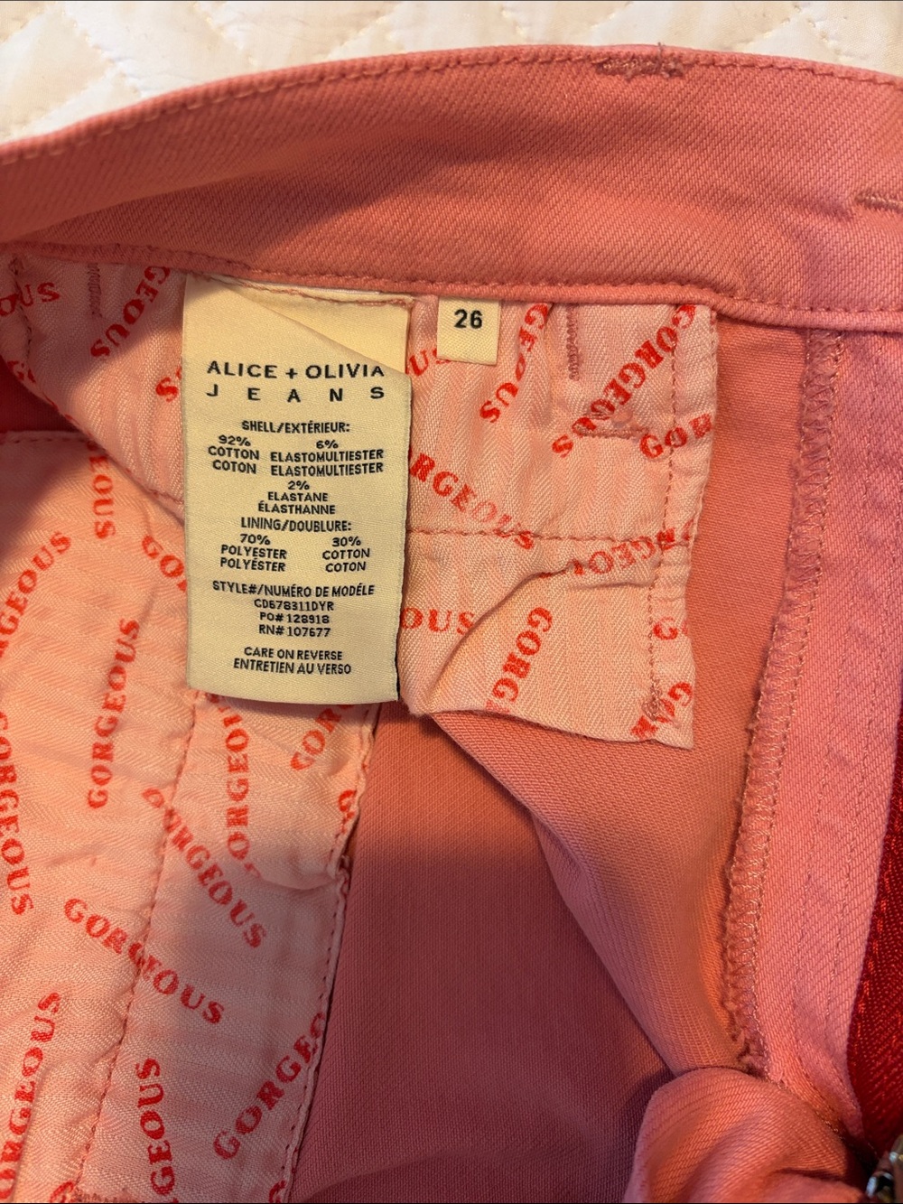 Alice + Olivia Gorgeous coin pocket Wide-Leg High-Rise Jeans in Rose - Picture 5 of 11